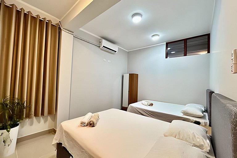 Depa a 5min centro 2HAB con A/C Terraza y Parrilla