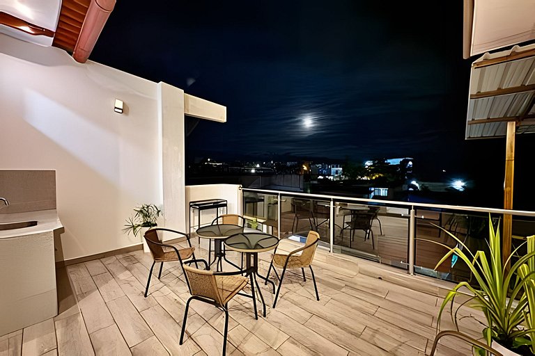 Depa a 5min centro 2HAB con A/C Terraza y Parrilla
