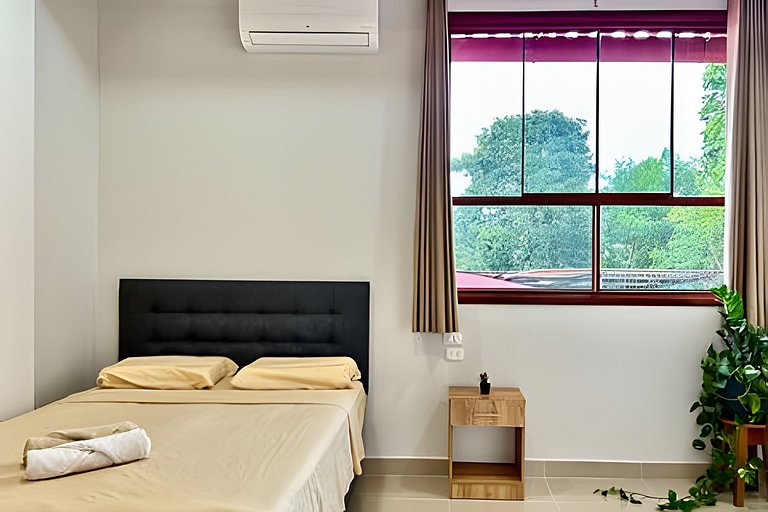 Depa a 5min centro 2HAB con A/C Terraza y Parrilla