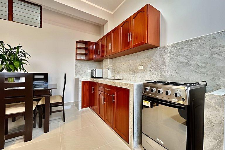 Depa a 5min centro 2HAB con A/C Terraza y Parrilla