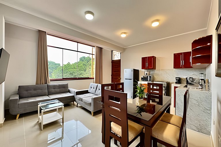 Vive a 5min centro 2HAB con A/C Terraza y Parrilla