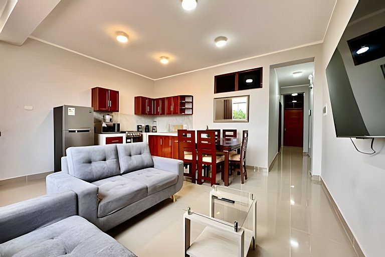 Vive a 5min centro 2HAB con A/C Terraza y Parrilla