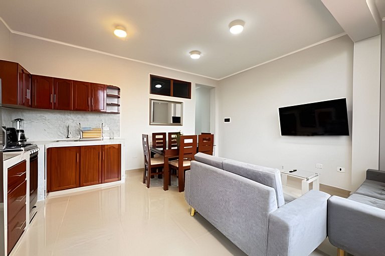 Vive a 5min centro 2HAB con A/C Moderno y Amplio