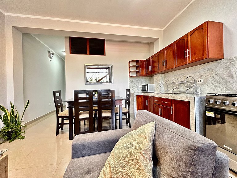 Depa a 5min centro 2HAB con A/C Terraza y Parrilla