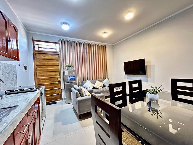 Depa a 5min centro 2HAB con A/C Terraza y Parrilla