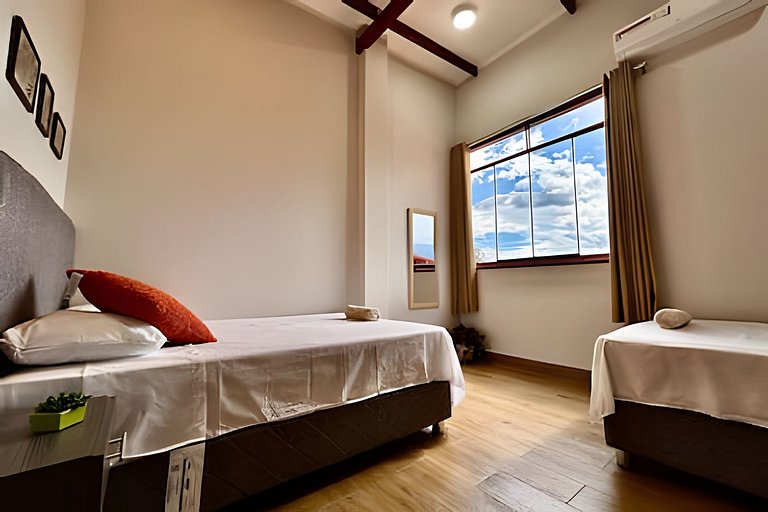 Vive a 5min centro 2HAB con A/C Terraza & Parrilla